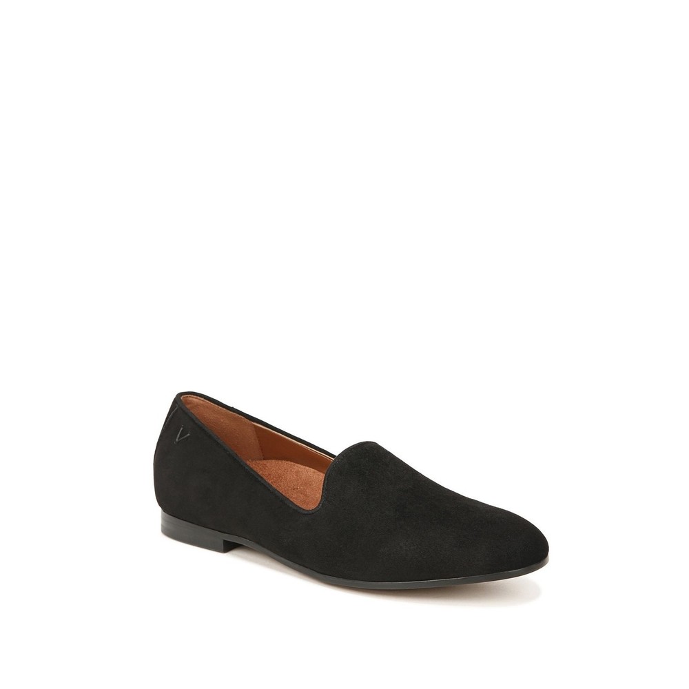 Vionic Women's Willa Loafer , Black Suede , 5W